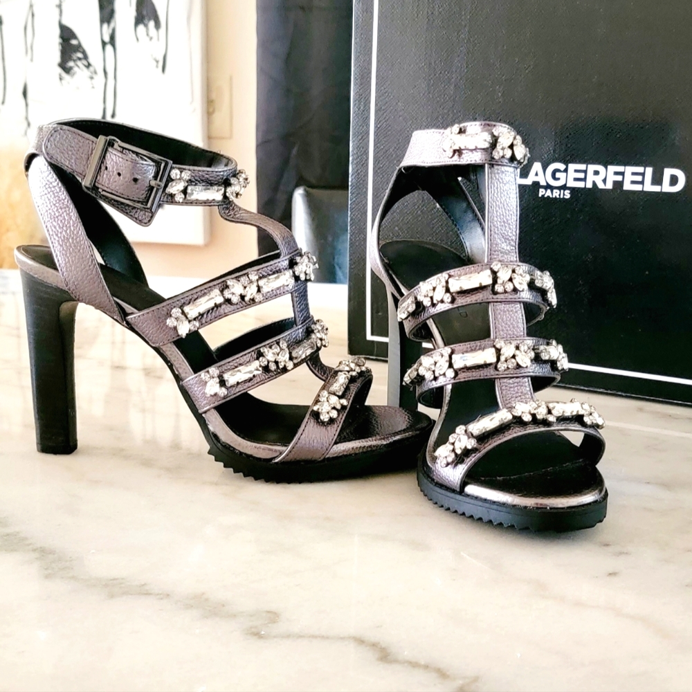 Karl Lagerfeld PARIS Metallic Heels